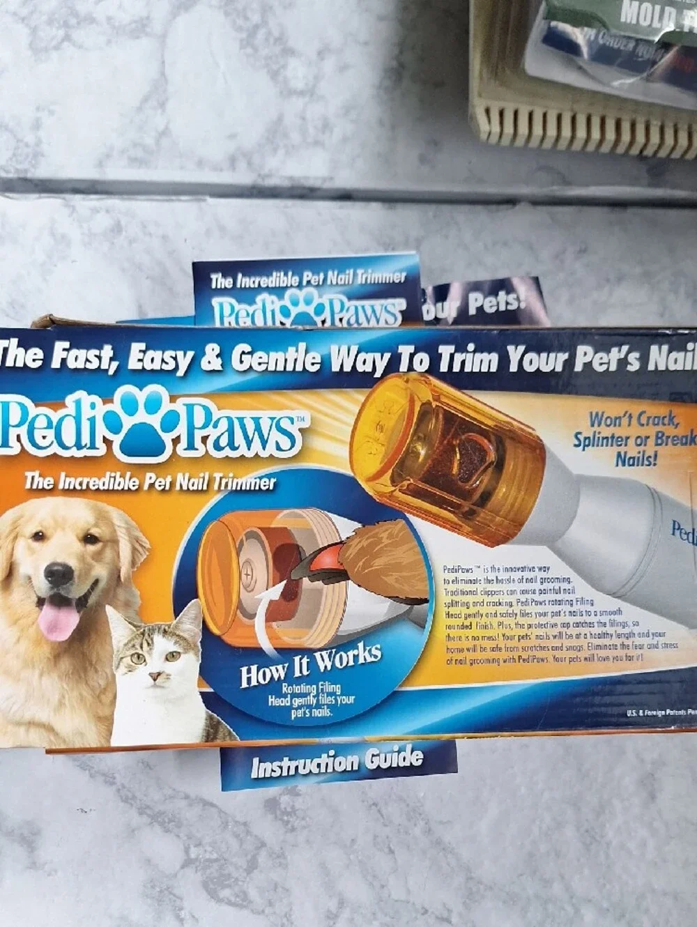 Pet Nail Trimmer - White with Amber Cover